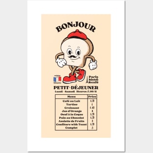 French Toast Paris Café & Bistro Breakfast Menu Posters and Art